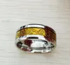 Valentijnsdag Vintage Chinese Draak Tungsten staal Gouden Ring voor Mannen heer Bruiloft Titanium ringen Band nieuwe punk ring sieraden