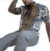 플러스 크기 3XL 남성 캐주얼 빈티지 셔츠 짧은 소매 여름 하와이안 셔츠 스키니 맞게 다양한 패턴 남자 의류 카디건 블라우스