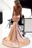 Sexy Naakt Mermaid Avond Prom Dresses 2019 Spaghetti Backless Sweep Trein Backless Simple Stain Gelegenheid Red Carpet Prom Toga goedkoop