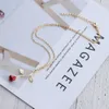 Delicate Handmade Alloy Red Rose Flower Pendant Necklace Beauty Gold Silver Plated Charm Valentine Gifts Women Fashion Jewelry4532870