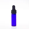 Clear Amber Blue Glass 4ml Refillable Empty Glass Bottles Aromatherapy Container Eye Dropper Essential Oil Bottle For Travel 2400Pcs LX2230