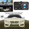 Dash Cam Dual Lente Full HD 1080P 4 "IPS Carro DVR Veículo Veículo Frente + Visão Noite Traseira Gravador de Vídeo G-sensor Estacionamento Modo WDR