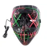 7 stilleri Cadılar Bayramı LED Parlayan Maske Parti Cosplay Maskeler Kulübü Aydınlatma Bar Korkunç Maskeler ZZA1200 10PCS