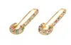 Großhandels-Art- und Weisefrauen-Ohrring-Entwurf mit vollem Kristallsicherheitsnadel-Form-Ohr-Draht-Gold überzogenem modischem herrlichem Frauen-Schmuck
