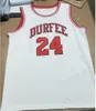 #24 Chris Herren 1990-1994 B.M.C. Durfee High School Retro Classic Basketball Jersey Mens ED Numero personalizzato e Nome Maglie