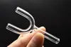 Portable MINI glass clear Snuff snorter smoking pipe glass Snorter Double tuble Snuff Sniffer Nasal Smoking Pipe free shipping