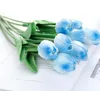 PU de los tulipanes de flores artificiales del tacto real artificiales para decora Mini tulipán para la decoración del hogar de la boda Flores GB1031