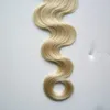 인간의 머리카락 확장에 테이프 40pcs 더블 양면 자연 인간의 머리카락 머리카락 확장 머리카락 몸매 웨이브 금발 Weave100g