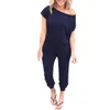 Dames Jumpsuits Rompertjes Womens Jumpsuit Lange Broek Vrouwen Pocket Off Shoulder Shoulder Playsuit Bodysuit 300503