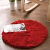 Home Supplies 3 Size Large Long Plush Shaggy Soft Round Carpet Non-Slip Floor Rug Yoga Mat For Bedroom Parlor Living Room