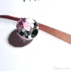 NEW 핑크 에나멜 꽃 매력 쥬얼리 액세서리 로고 원래 상자는 판도라 925 스털링 실버 팔찌에 대한 매력 만들기
