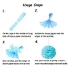 19 Adet / takım Mavi Asılı Süslemeleri Set Kağıt Hayranları Doku Kağıt Pom Poms Çiçek ve Petek Topları Doğum Günü Partisi Düğün için erkek bebek