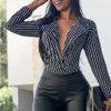 2019 novo estilo moda mulheres senhoras verão profundo decote em v manga comprida solta casual blusa casual camisa tops