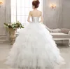 Vestido de Noiva 2019 Prinzessin Brautkleider aus Tüll Spitze Strass Kristall Pailletten Brautkleid Weiß Formale Luxus-Hochzeitskleider