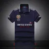 Taille américaine été offre spéciale polos pour hommes broderie t-shirts de course décontractés coton respirant chemises à manches courtes livraison directe