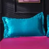 Pillow Case Solid Color Silk Pillowcases Candy Fashion Sofa Throw Cushion Cover Silk Satin Pillow Cover Home Office Hotel Decoration LSK616