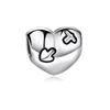 Unik Heart Alloy Charm Bead Mode Kvinnor Smycken Stunning Design Europeisk stil för DIY Bracelet Halsband Panza004-51