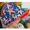 Verão Dos Desenhos Animados Starfish Double-sided Visor Cap para Crianças Meninos Menina Ao Ar Livre Secagem Rápida Sunshade Cap Top Cap de Ar para Crianças