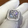 Volledige Diamond Ringen voor Mannen Hip-Hop Peridot Gemstone of Anillos de Bizuteria Wedding Bands Bague Diamond Sieraden Ring Gift Gratis Verzending