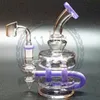 Bongs en verre design Halloween style narguilés conduites d'eau pomme de douche Perc poulpe huile Dab plates-formes bécher Bong épais petit mini cire Rigs avec bol