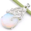 456ilver Party Holiday Jewelry Gift Drop Moonstone Gemstone Vintage Halsband hänge