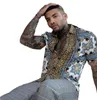 Inoltre casuale epoca brevi camice di estate del manicotto Camicia hawaiana skinny vario modello Taglie 3XL Uomo abbigliamento uomo cardigan camicetta