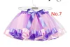 Filles arc-en-ciel tulle tutu mini robe enfants beaux faits à la main à la main à la main à la main colorée de la jupe d'anniversaire à la main 7Colors lc4615227836