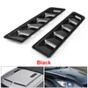 17X5 Inch Universal Car Air intake Scoop Bonnet Hood Vent Louver Cooling Panel Trim Set Matte Black ABS 2PCS2101329