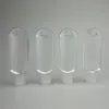 Heißer verkauf 50ML Leere Nachfüllbare Flasche Mit Schlüssel Ring Haken Klare Transparente Kunststoff Hand Sanitizer Flasche Für Reise Flasche