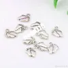 500 pcs/lots Antique argent alliage pieds perles pendentif à breloque pour la fabrication de bijoux Bracelet collier résultats 8mm x 11.2mm