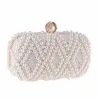 Bolso de noche de perlas de diseñador para mujer, bolso de mano con cuentas para el día de la boda, billetera cruzada, Bolsa femenina