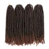 Estensioni di capelli intrecciati sintetici 22 pollici dreadlocks morbidi fux locs trecce all'uncinetto xtress7978857