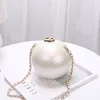 Women Round Pearl Evening Bag Acrylic Clutch Bags Mini Handbag Purse Ladies Evening Party Wedding Bags273v