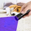 Aluminium Alloy UV-ficklampa Portable 9 LED Ultra Violett Torch Ljus Osynlig Blacklight Detection Ink Marker DHL Gratis frakt