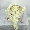 Künstliche gefälschte Seide Kirschblüten Blume Rebe Hochzeitsdekoration Handgemachte Blume Girlande Hochzeit / Haus / Party Dekor Dekorative