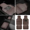 Universal Leather Front Rear Car Floor Mats Pad Car Carpet Mats Waterproof Anti-dirty Anti-slip Floor For Most Cars Black