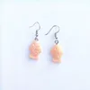 Boucles d'oreilles pendantes en acrylique, nourriture amusante, œufs frits, Hamburger, mignon, gaufre, Croissant, goutte, bijoux de fête uniques, cadeau