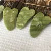 JD010 Pietra xiuyan naturale Giada verde Guasha gua sha Massaggiatore per la terapia di rottamazione Rullo di giada9921643