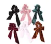 Jolie fille cheveux corde velours chouchous nœud papillon bandes de cheveux élastiques pour femmes nœuds papillon queue de cheval titulaire accessoires dc369