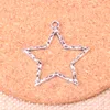 43pcs Charms hollow star 37*35mm Antique Making pendant fit,Vintage Tibetan Silver,DIY Handmade Jewelry