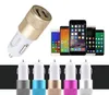 Marka Nokoko Car Charger Metal Travel Adapter 2 Porty Kolorowe Micro USB Wtyczka samochodowa Adapter USB do Samsung Note 8 S10 S9 S8 S7 Opp Pakiet