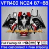 Honda RVF400R VFR400 R NC24 V4 RVF400RR VFR400R 87 88 267HM.22 RVF VFR 400 R VFR 400RホットセールRed 1987 1988フェアリングキット