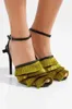 Hot Sale-Hunter Army Green Quaste Fransen Pumps feminino Stiletto Heels Mode neue 2018 Damen Gladiatoren Peep Toe