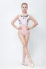 Rosa Tryck Ballettdans Leotards Kvinnor 2019 Ny Ankomst Sommar Gymnastik Danskostym Vuxen Högkvalitativ Ballett Leotard