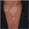 Star Moon Multi-layer Necklace with Rhinestone Party Jewelry Charm Choker Necklace for Women Fashion Jewelry