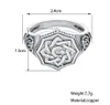 Vintage Crescent Star Signet Ring for Men Muslim Religious Arabic Antique Ring279L