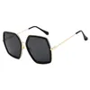 Luxury-Square Sun Glasses Brand Designer Damas de gran tamaño Crystal Sunglasses Mujeres gran marco espejo gafas de sol para mujer UV400