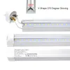 8ft V Tube Lights 8 Foot Design Shop LED -lampor Fixtur 2ft 3ft 4ft 5ft 6ft Cooler Door Freezer Lighting Fluorescerande Lampor oss