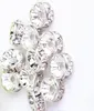 200pcs lot clear white 6MM 8MM 10MM RONDELLE Silver Plated Rhinestone Crystal Round Beads Spacers Beads Loose Beads Crystal288z