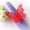 Butterfly Hollow servettringar 3D Pappers servett spänne för bröllop baby shower fest restaurang bordsdekor